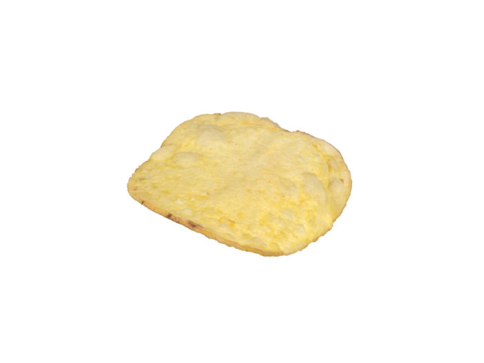 perspective view rendering of a potato chip 3d model